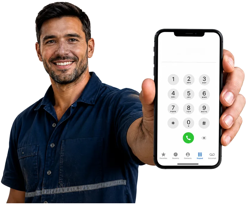 Our plumber taking a booking call for Airds