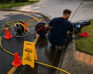 On-site drain inspection at a Airds property